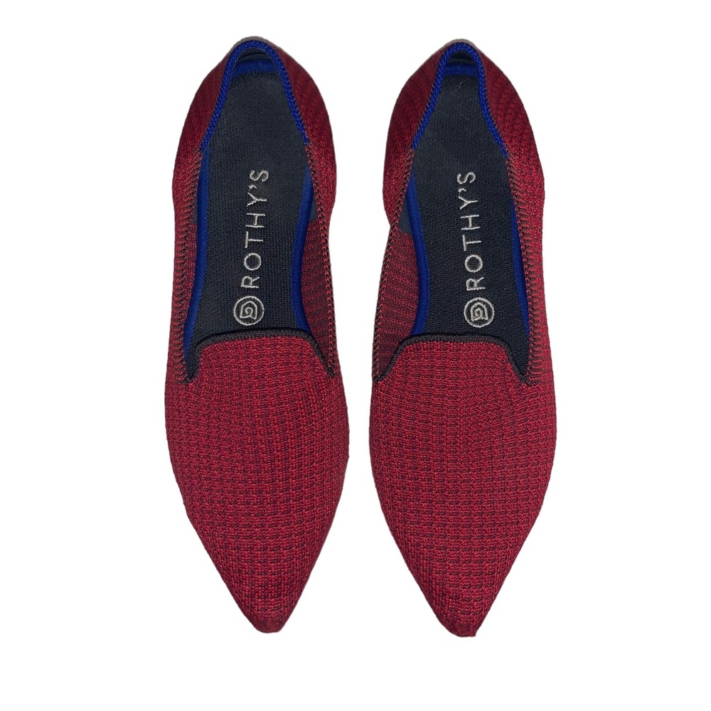 Rothy's Burgundy Pointed Knit Flats Size 9.5